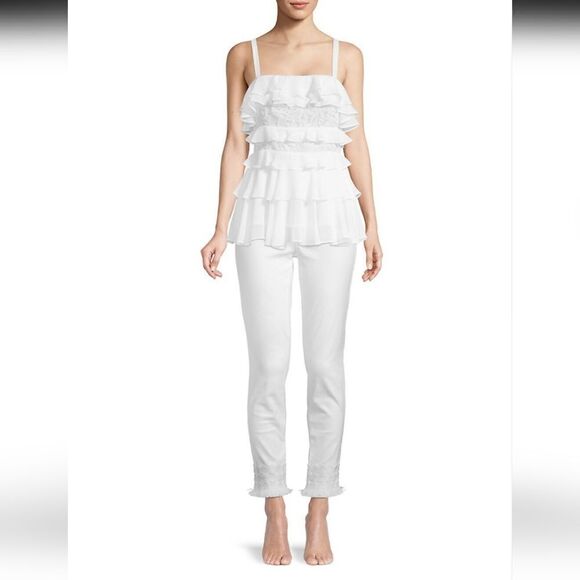 Lilly Pulitzer Olive Top In Resort White Size 8 New - Picture 4 of 11